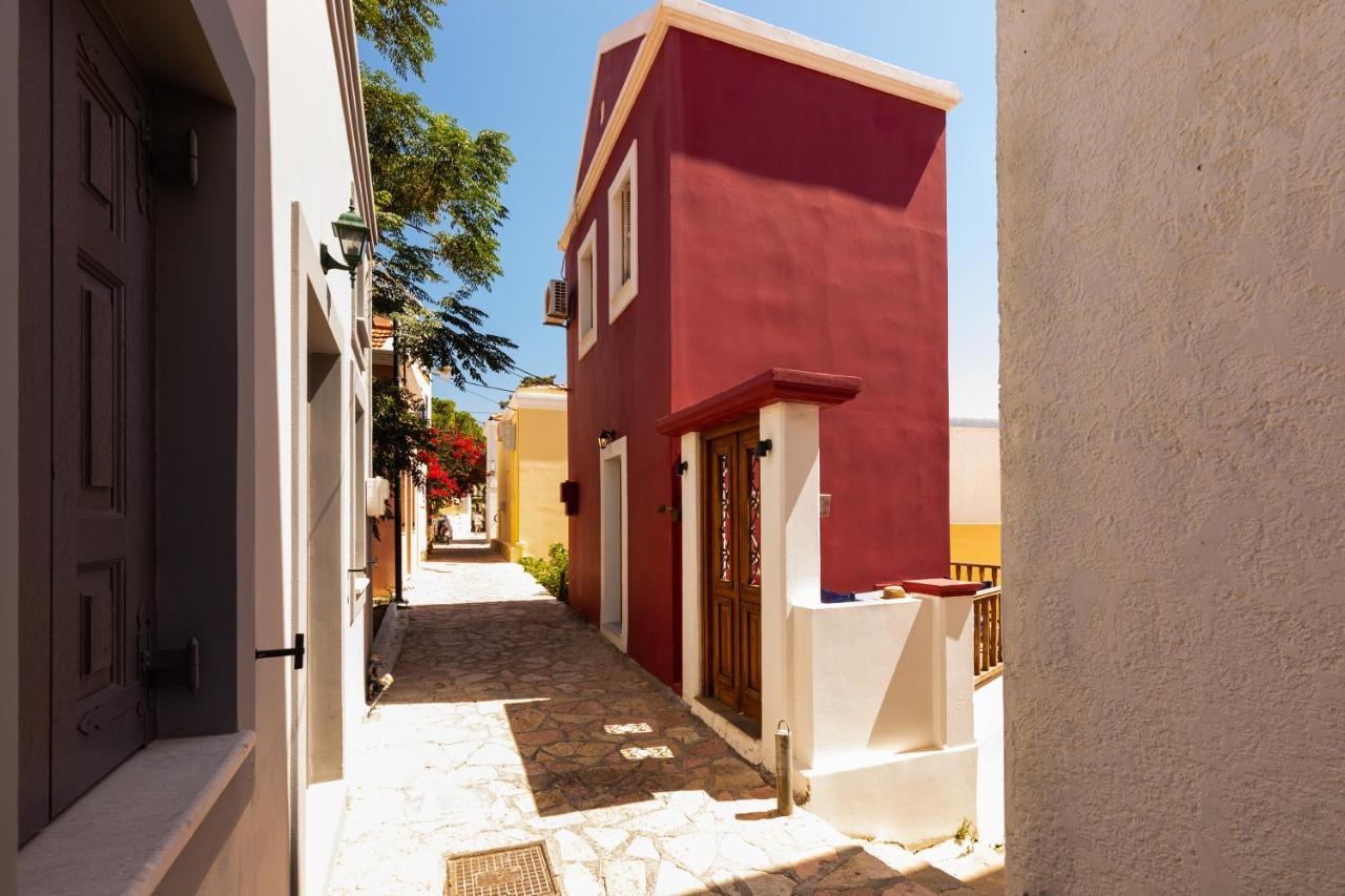 Coralli House Chalki Town Bagian luar foto