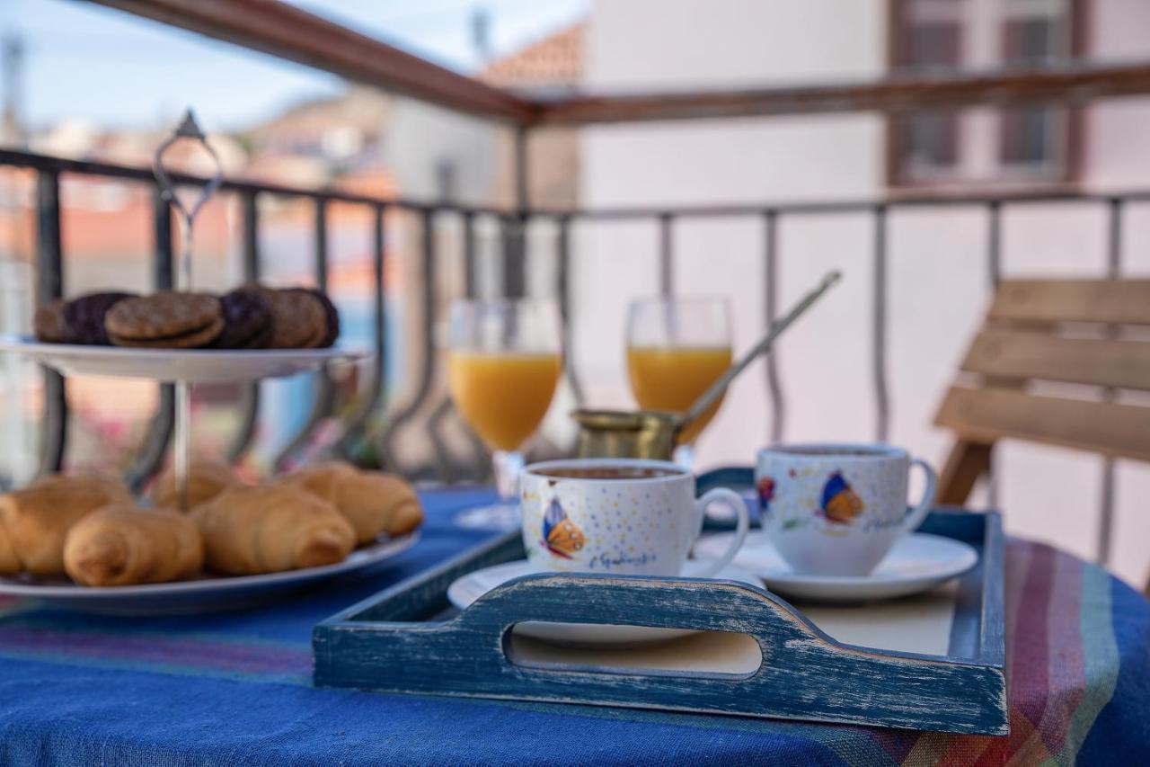 Coralli House Chalki Town Bagian luar foto